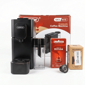 ماكينة كبسولات القهوة HiBREW H15 – باريستا متكامل في بيتك بتصميم عصري!